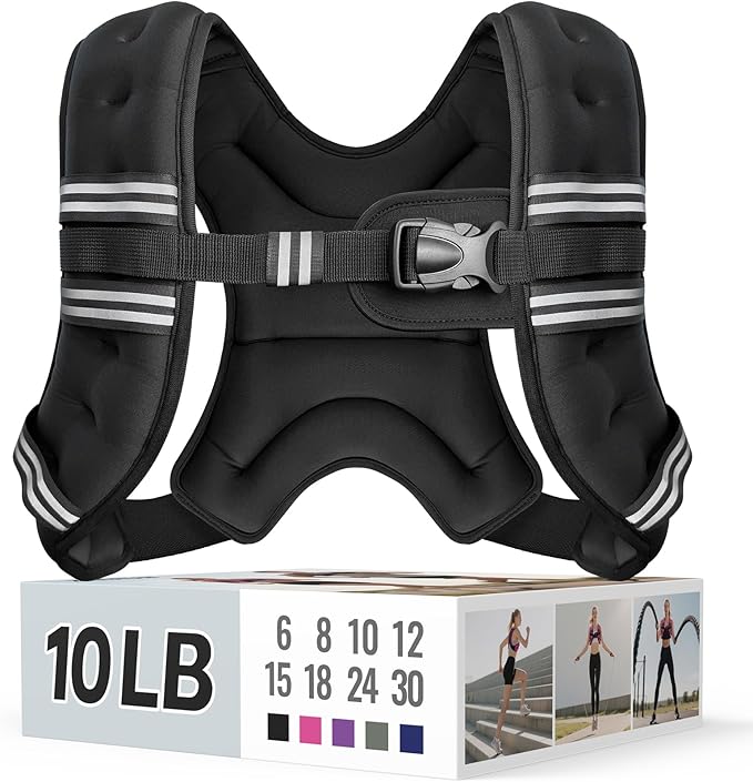 Zeerun Weighted Vest for Men & Women – Adjustable Rucking Vest with Reflective Stripes for Walking, Running & Strength Training