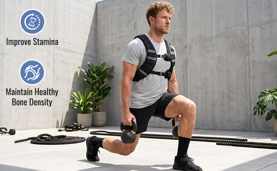 Zeerun Weighted Vest for Men & Women – Adjustable Rucking Vest with Reflective Stripes for Walking, Running & Strength Training